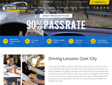 Tablet Screenshot of drivinglessonscorkcity.com